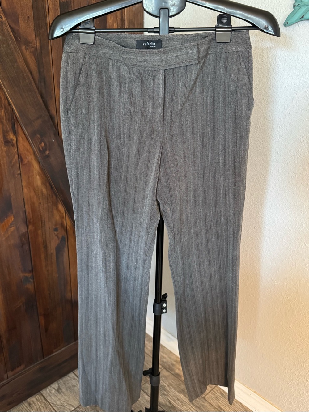 Rafaella Gray Pinstripe Women's Dress Trousers